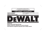 DEWALT DWE46101 Use and Care Manual
