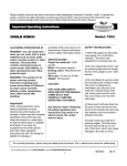 SPEEDWAY 7253 Use and Care Manual
