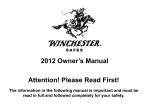 Winchester Safes L-6030-26-11-E Instructions / Assembly