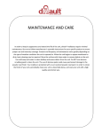 dVault DVJR0060-1 Use and Care Manual