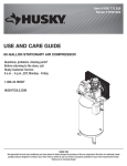 Husky TF2912 Use and Care Manual