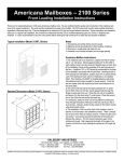 Salsbury Industries 2108FL Installation Guide