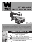 WEN 3920 Use and Care Manual