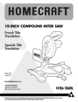 HomeCraft H26-260L Use and Care Manual