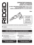RIDGID R8641B Use and Care Manual