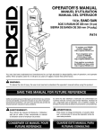 RIDGID R474 Use and Care Manual