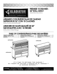 Gladiator GATR5210WG Instructions / Assembly