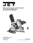 JET 707100 Use and Care Manual