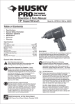 Husky HSTC4140 Use and Care Manual