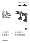 Metabo SB18LTX Impuls 5.2 Use and Care Manual