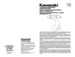 Kawasaki 840107 Use and Care Manual