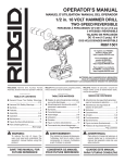 RIDGID R8611502K Use and Care Manual