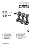 Metabo SB18LT 5.2 Use and Care Manual