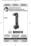 Bosch ADS181-102 Use and Care Manual