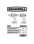 Rockwell RK2853K2 Use and Care Manual