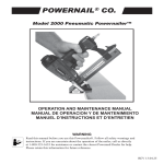 POWERNAIL 2000KIT Use and Care Manual