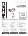 RIDGID R82005N Use and Care Manual