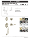 Baldwin 85305.050.ENTR Instructions / Assembly