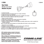Prime-Line E 2536 Installation Guide