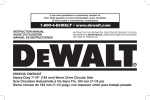 DEWALT DWS535 Use and Care Manual