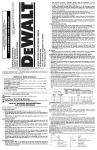 DEWALT DWE304 Use and Care Manual