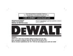 DEWALT DCS372KA Use and Care Manual