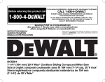 DEWALT DCS361B Use and Care Manual