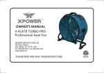 XPOWER X-41ATR Use and Care Manual