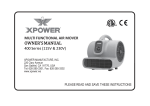 XPOWER XPOWER P-400 Use and Care Manual