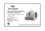 none XPOWER X-400A Use and Care Manual