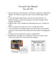 none AC-736 Use and Care Manual