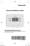 Honeywell RTH2510B Instructions / Assembly