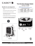 Cadet RCP502S Installation Guide