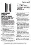 Honeywell HHT-081 Use and Care Manual