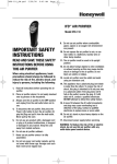Honeywell HFD-110 Use and Care Manual