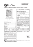 ProCom ML100TBAHR Use and Care Manual