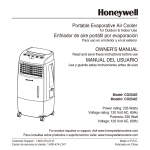 Honeywell CO25AE Use and Care Manual