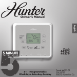 Hunter 44279 Use and Care Manual