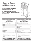 Arctic Cove EVC700-MBPM016 Use and Care Manual