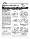 NuTone HD50NT Instructions / Assembly