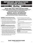 Air King ESB130D Instructions / Assembly