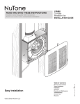 NuTone LPN80 Instructions / Assembly