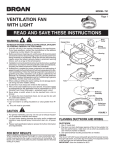 Broan 751 Instructions / Assembly