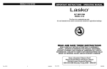 Lasko B20401 Use and Care Manual