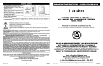Lasko H20685 Use and Care Manual