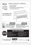 Simpli Home INT-AXCDKT-BNCH-EXE Instructions / Assembly