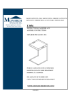 Monarch Specialties I 3036 Instructions / Assembly
