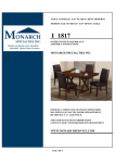 Monarch Specialties I 1817 Instructions / Assembly