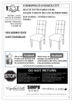 Simpli Home WS5109-4 Instructions / Assembly