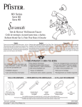Pfister 801-SVHC Installation Guide